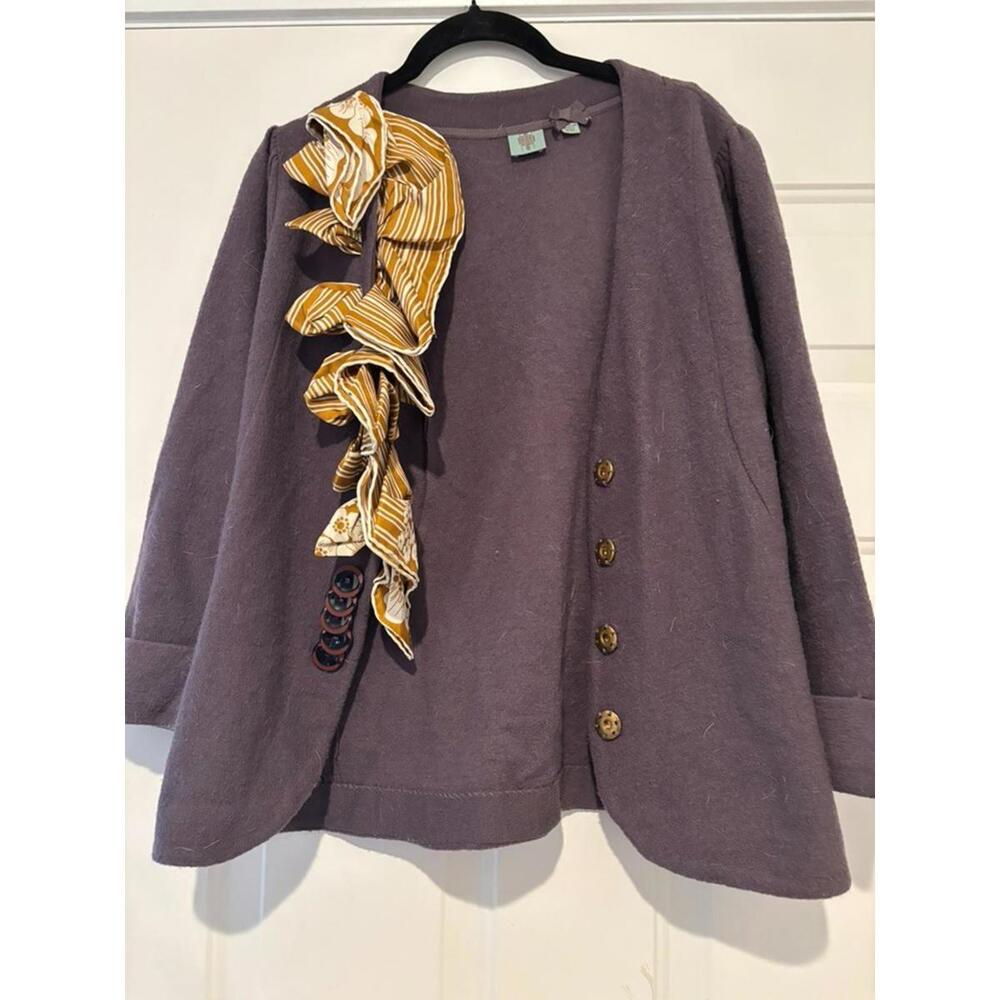 Women's brown Anthropologie HWR sz M cardigan sweater #1215
